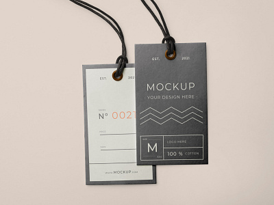 Free Label Hang Tag Mockup PSD