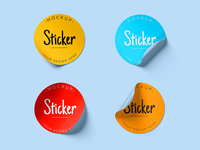 Free Sticker Mockup PSD free mockup freebies mockup mockup design mockup psd mockups product design psd mockup sticker mockup