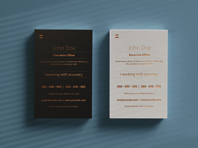 Free Vertical Business Card Mockup PSD