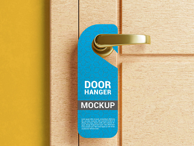 Free Door Hanger Mockup PSD door hanger mockup free mockup freebies mockup mockup design mockup psd product design psd mockup