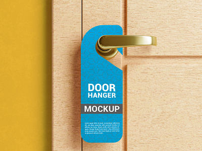 Free Door Hanger Mockup PSD