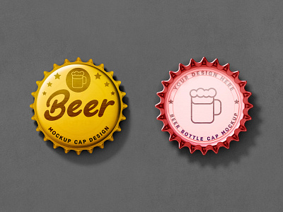 Free Bottle Cap Mockup PSD