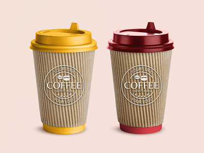 Free Cardboard Coffee Cup Mockup PSD