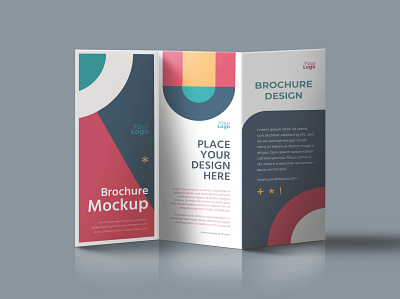 Free Tri Folded Brochure Mockup PSD brochure mockup free mockup freebies mockup mockup design mockup psd mockups psd mockup