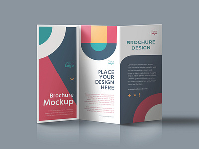 Free Tri Folded Brochure Mockup PSD