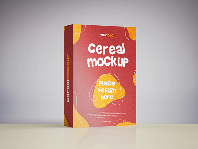 Free Cereal Box Mockup PSD