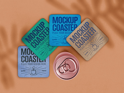 Free Coaster Mockup PSD