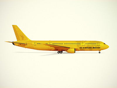 Free Airplane Mockup PSD