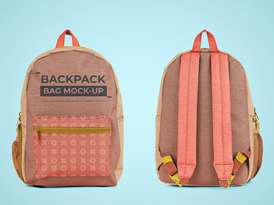 Free Backpack Mockup PSD backpack mockup bag mockup free mockup freebies mockup mockup design mockup psd product design psd mockup
