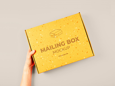 Free Mailing Box Mockup PSD box mockup free mockup freebies mockup mockup design mockup psd product design psd mockup