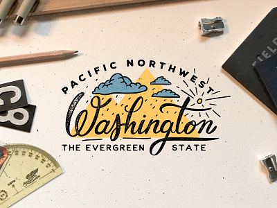 Washington branding design graphicdesign handlettered handlettering identity illustration lettering oldschool vector vectorart vintage