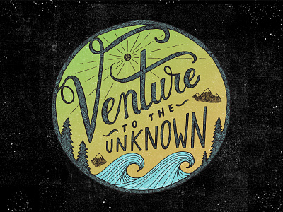 Venture to the Unknown design doodle doodling drawing graphicdesign graphics handdrawn illustration lettering vector vectorart