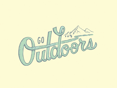 Go Outdoors adventure branding design graphicdesign handlettering illustration outdoors vector vectorart