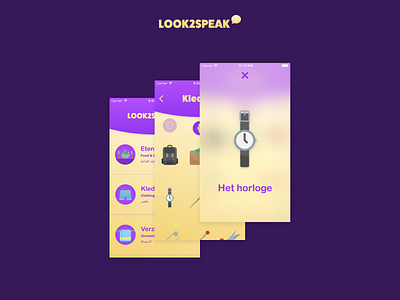 Look2speak – communication app android app blur flat ios ui