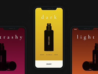 Find your fragrance App app branding design ui ux