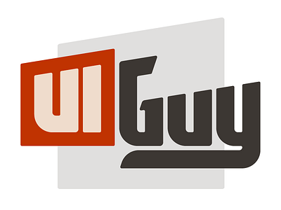 The Ui Guy Logo Spot Color Alternate adobe brand branding illustrator logo logotype typography