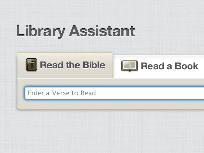 Library Assistant Concept bible biblereader icon design illustrator interface design photoshop ui