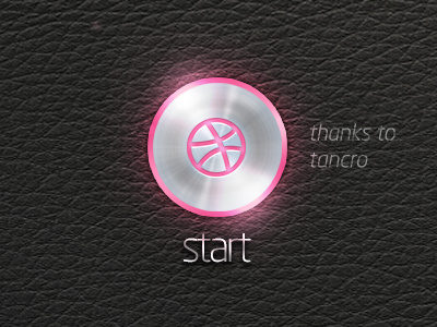 start button button debute dribbble icon start thanks