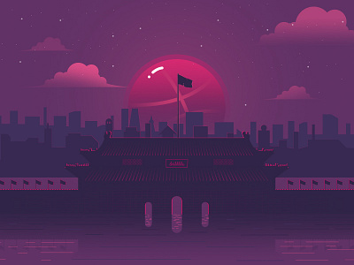 hello Dribbble! illustration ui