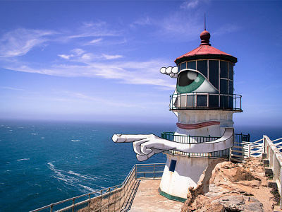 Lighthouse Lookout cartoon design manipulation paint photoshop travel