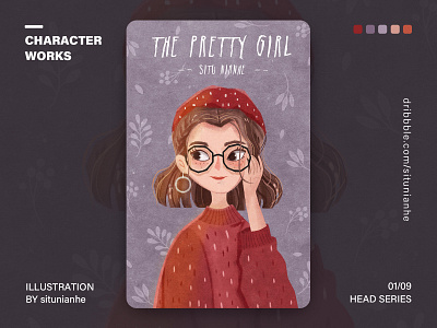 Character Head Series app character design characters design draw girl head illustration ui