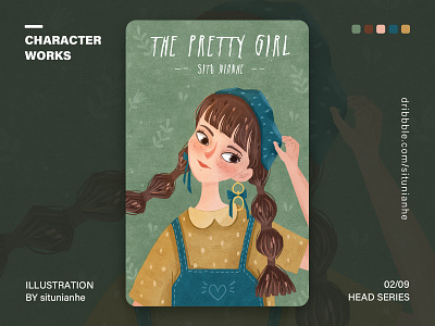 Character Head Series card character design characters design draw girl head illustration ui