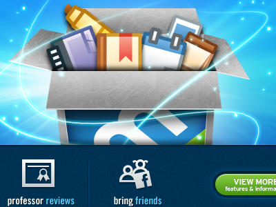 Box of Web Apps box aluminum ui art lighting blue design banner