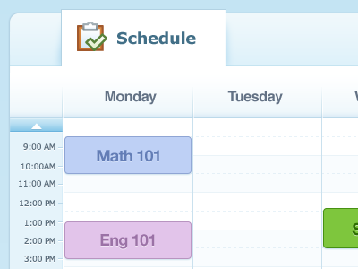 Schedule yo classes!