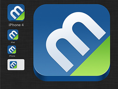 iPhone app icon 3d badge blue green icon ios iphone