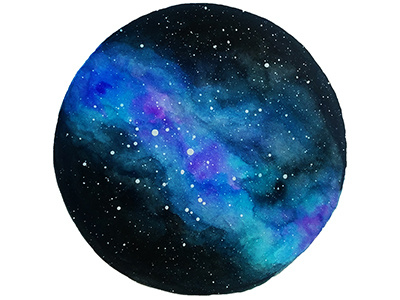 Galaxy art artist artwork galaxy illustration illustrator paint painting space stars traditional watercolor