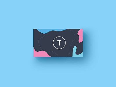 Business card design blue branding business card identity pattern pink shape splash
