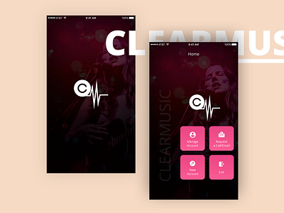 clearmusic android app app design application application design best ui design icon ios ios 11 meterial design music app music label music logo music player musician typography ui ui design uiux