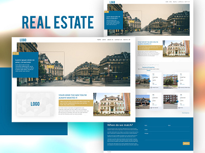 real estate aboutus feature property footer landing page landing page design landing page ui menu property propertylist real estate real estate landing page real estate logo real estate website slider ui ui design uiux ux website website banner