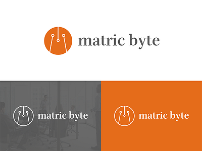 Matric Byte byte informationtechnology itlogo logo logodesign logomockup matric matrix orangelogo