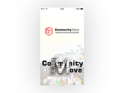 Community Move appdesign application city community communitymove ios11 latestpost splashscreen typography