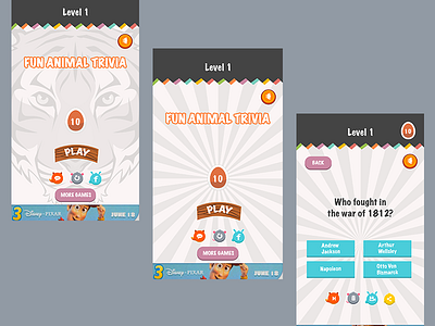 Zoo Game appdesign design game gameapp gamedeisn gamelevel leveldesign uidesign zooapp zoogame
