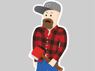 The Canadian butcher canadian drawing illustration lumberjack pencil