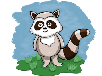 Cute racoons animal animaldrawing cute drawing inking kidstuff procreate racoons