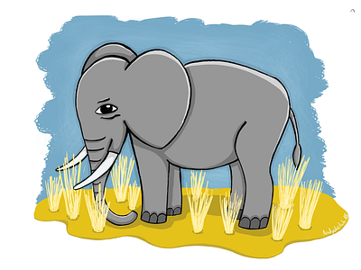 Elephant animaldrawing applepencil applepencilart cute digitalart drawdaily drawing elephant inking procreate procreate30