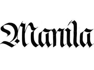 Manila blackletter calligraphy hand lettering lettering manila