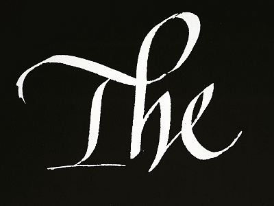 The calligraphy hand lettering italic lettering