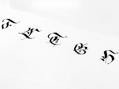 Gothic Capitals blackletter calligraphy gothic hand lettering lettering majuscules