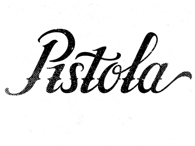 Pistola lettering logo restaurant script