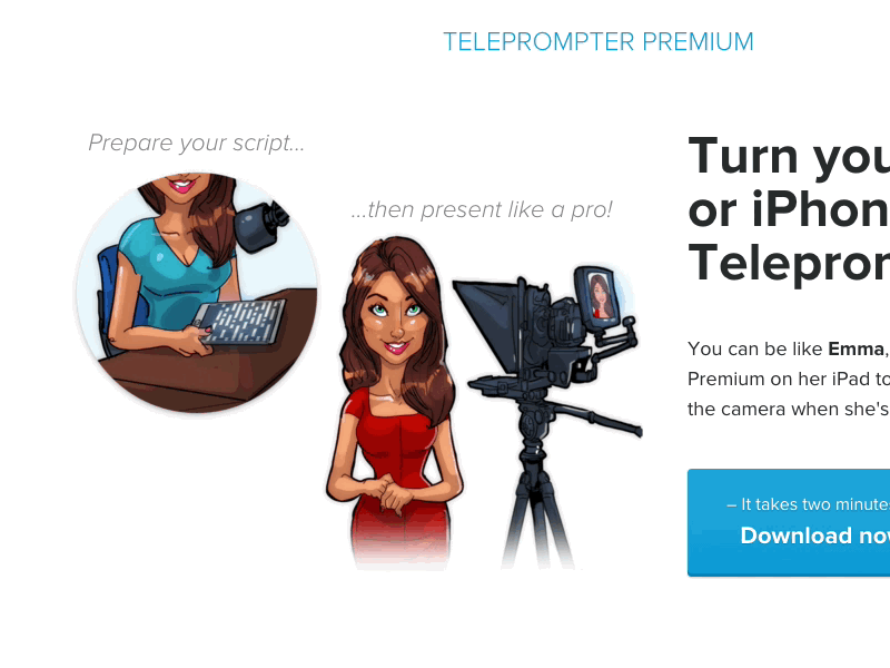 Hover animation css homepage hover illustration landing page teleprompter web design website