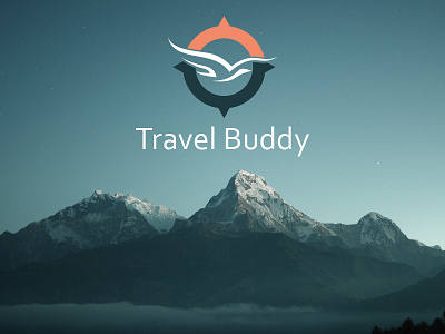 Travel Buddy Logo abstract adventure agency bird compass flight fly global logo logotype tour travel