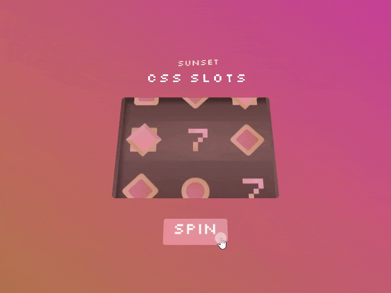 Sunset CSS Slots (browser game) codepen css cssgame purecss slots