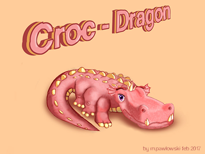 Croc-Dragon animal cartoon crocodile dragon fantasy funny toy