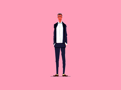 Georg character design doodle illustration illustrator pink vector
