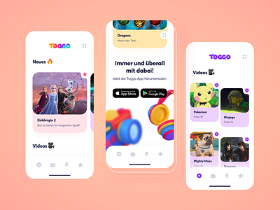 Toggo Redesign Mobile. 2.0 / Kids Platform