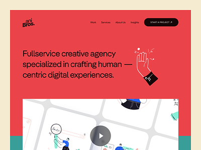 aniBros Hero Header / Agency Landingpage